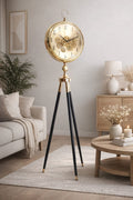 Modern Tripod Floor Clock 150 cm – Gold & Black Standing Clock – Elegant Home Decor