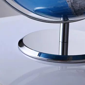 كرة أرضية ديكورية فاخرة باللون الأزرق المعدني – Globe Decor 26 سم