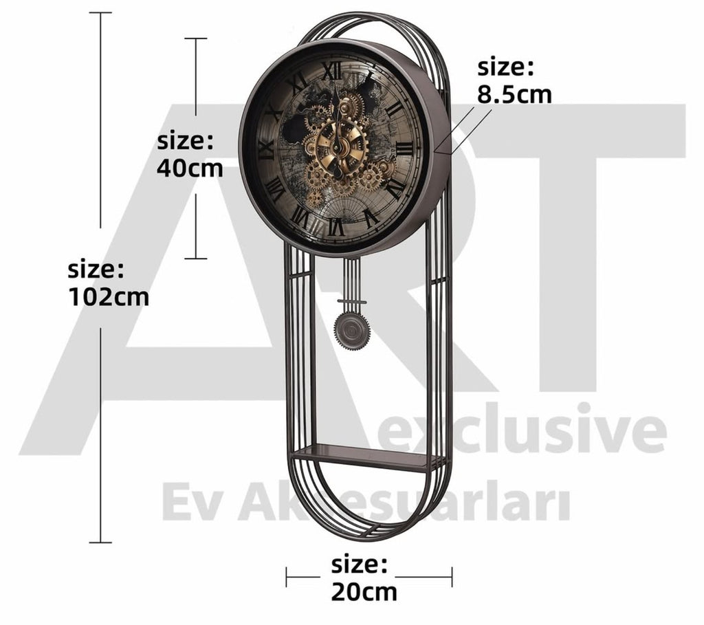Classic Pendulum Gear Wall Clock