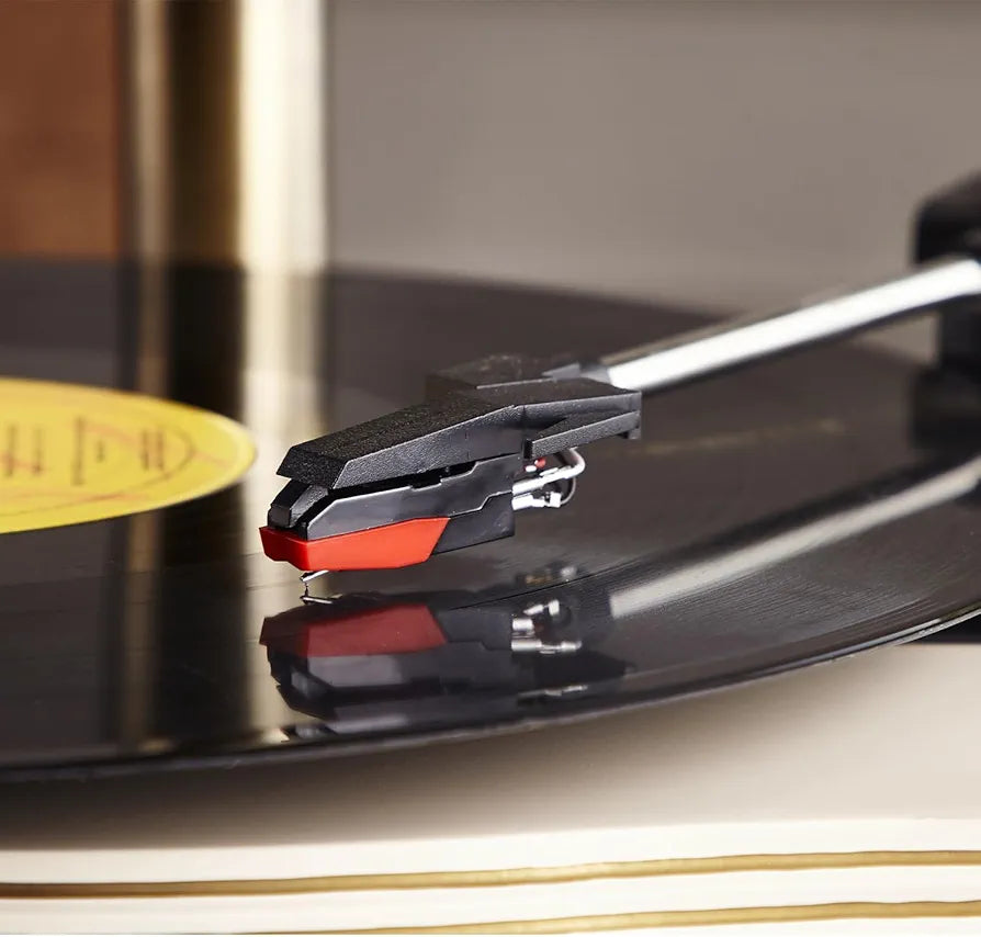 جرامافون فاخر بتصميم كلاسيكي مع مشغل فينيل وبلوتوث – Luxury Vintage Gramophone