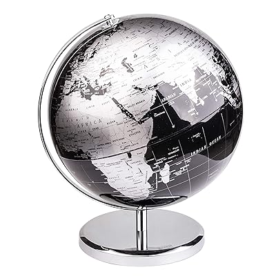 كرة أرضية ديكورية فاخرة باللون الأسود – Globe Deco28 سم