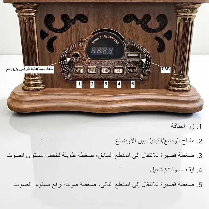 Vintage Gramophone – Vinyl Player & Bluetooth