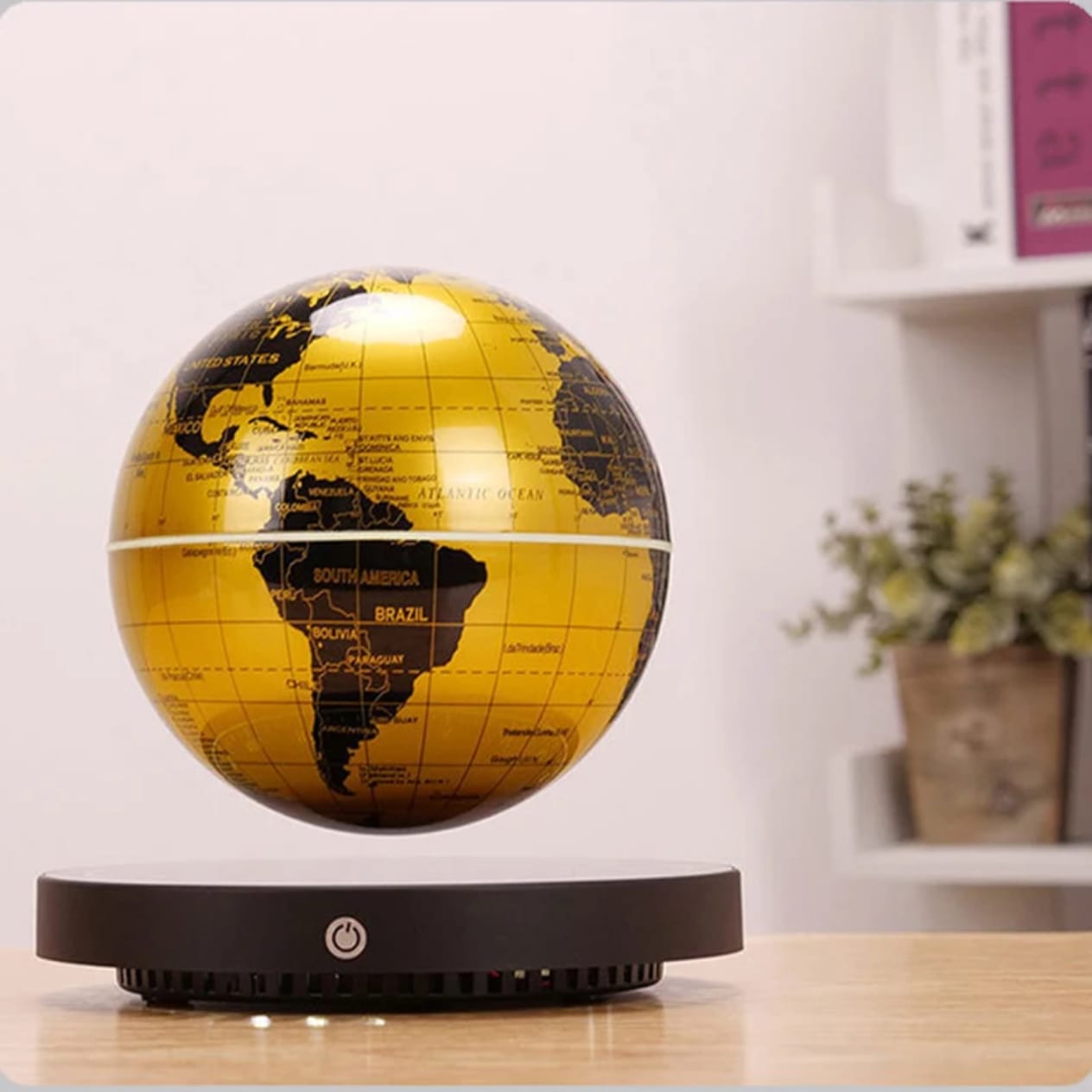 كرة أرضية مضيئة عائمة بالمغناطيس (Levitating Globe) – LED