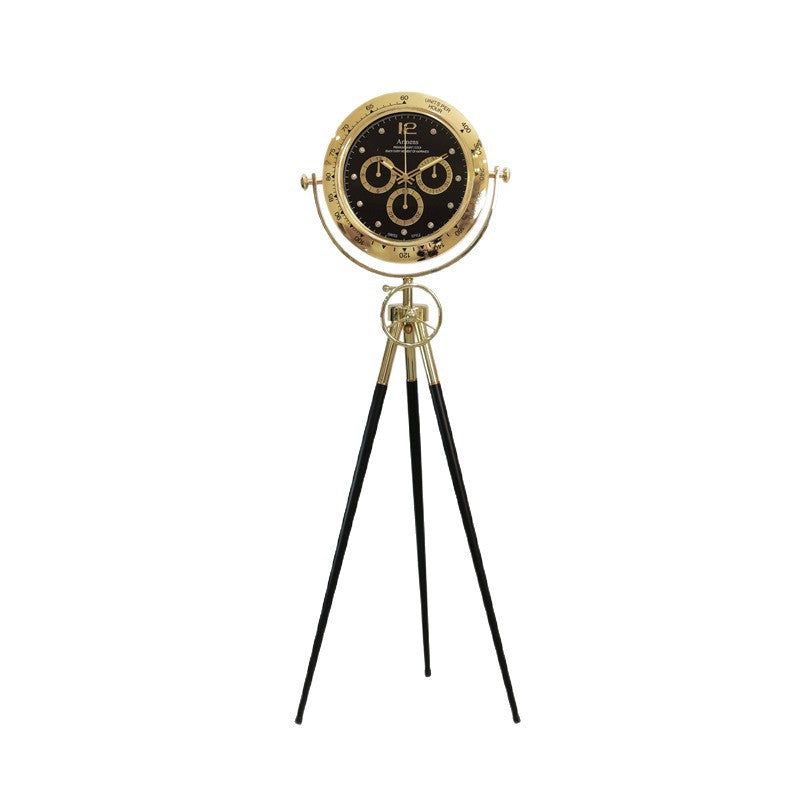 Royal Black Gold Tripod Clock – ساعة أرضية فاخرة ستاند