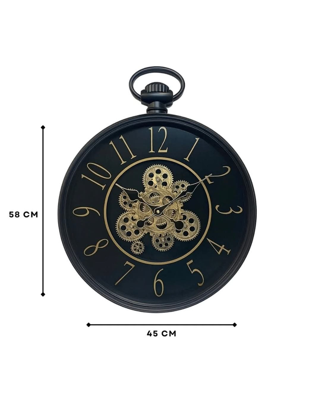 ساعة حائط مودرن أكريليك بتروس متحركة | Luxury Moving Gear Wall Clock
