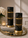 Black Gold Vase Set – طقم مزهريات مودرن فاخرة