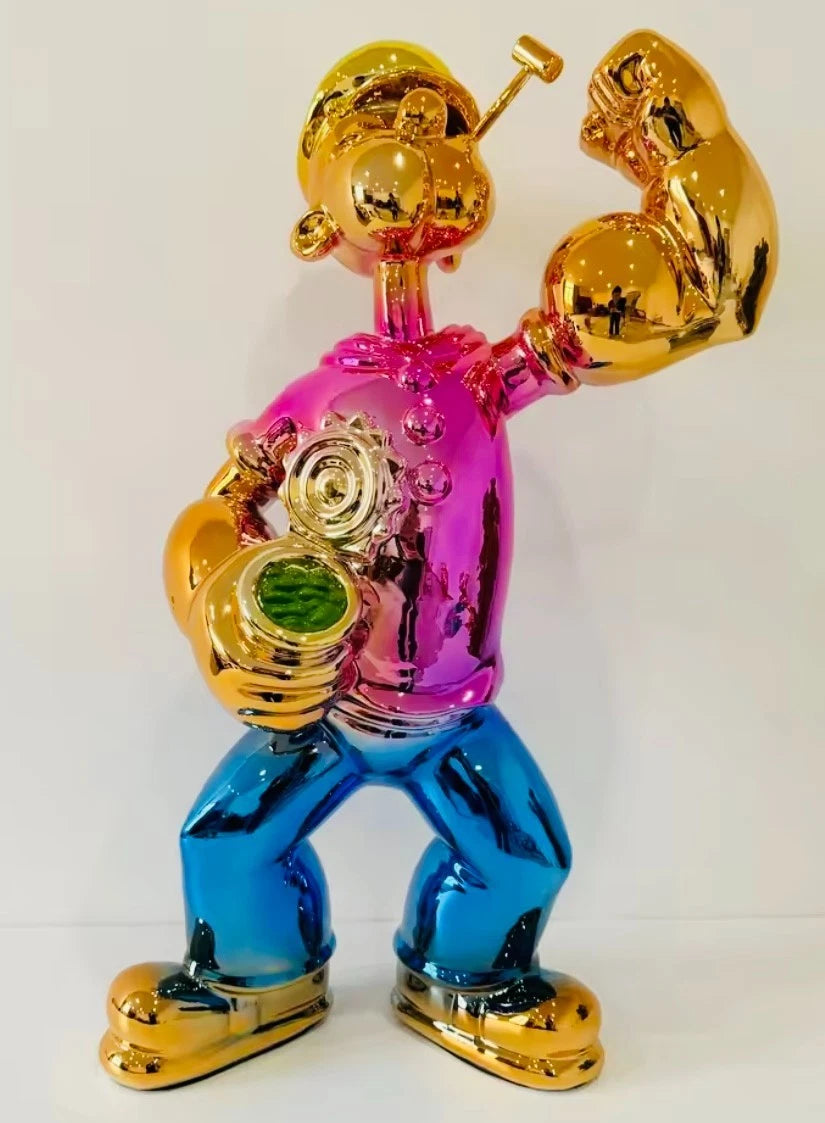 :Pop Art Boxer Sculpture – تمثال ملاكم عصري فاخر 40/60 سم