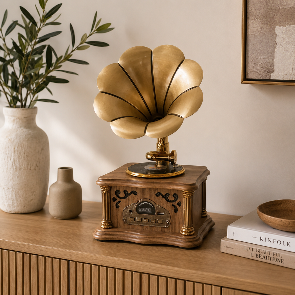 Vintage Gramophone – Vinyl Player & Bluetooth