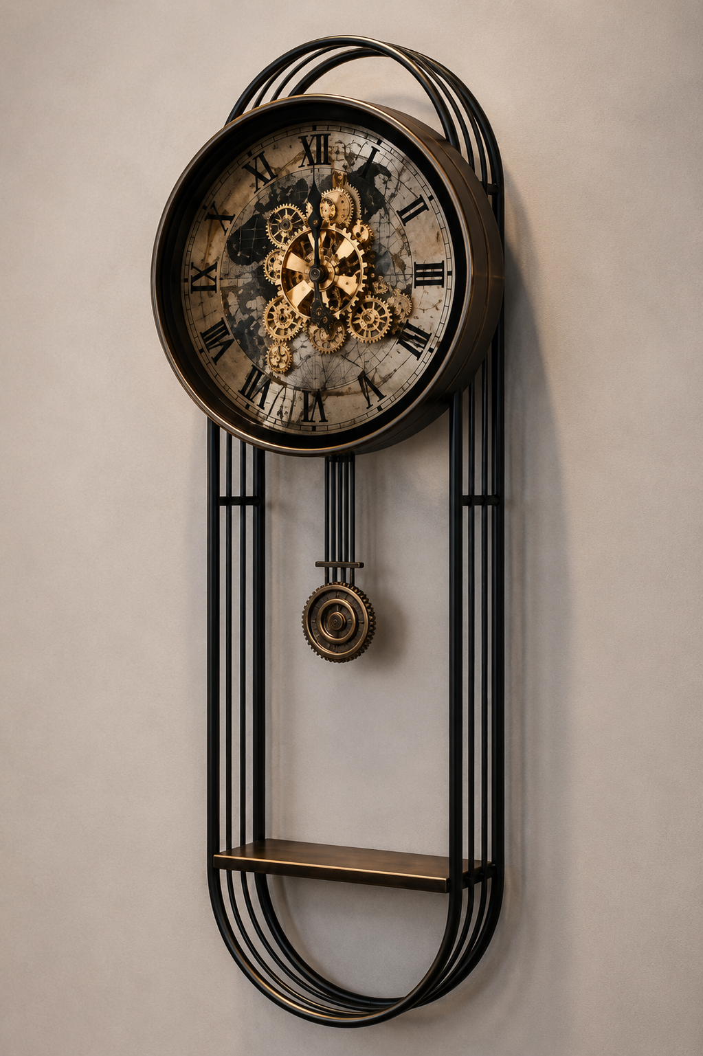 Classic Pendulum Gear Wall Clock