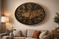 Royal Oval Wall Clock – ساعة حائط فاخرة بتصميم ذهبي