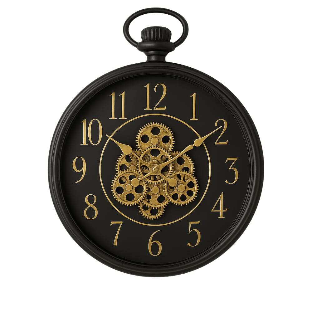 ساعة حائط مودرن أكريليك بتروس متحركة | Luxury Moving Gear Wall Clock