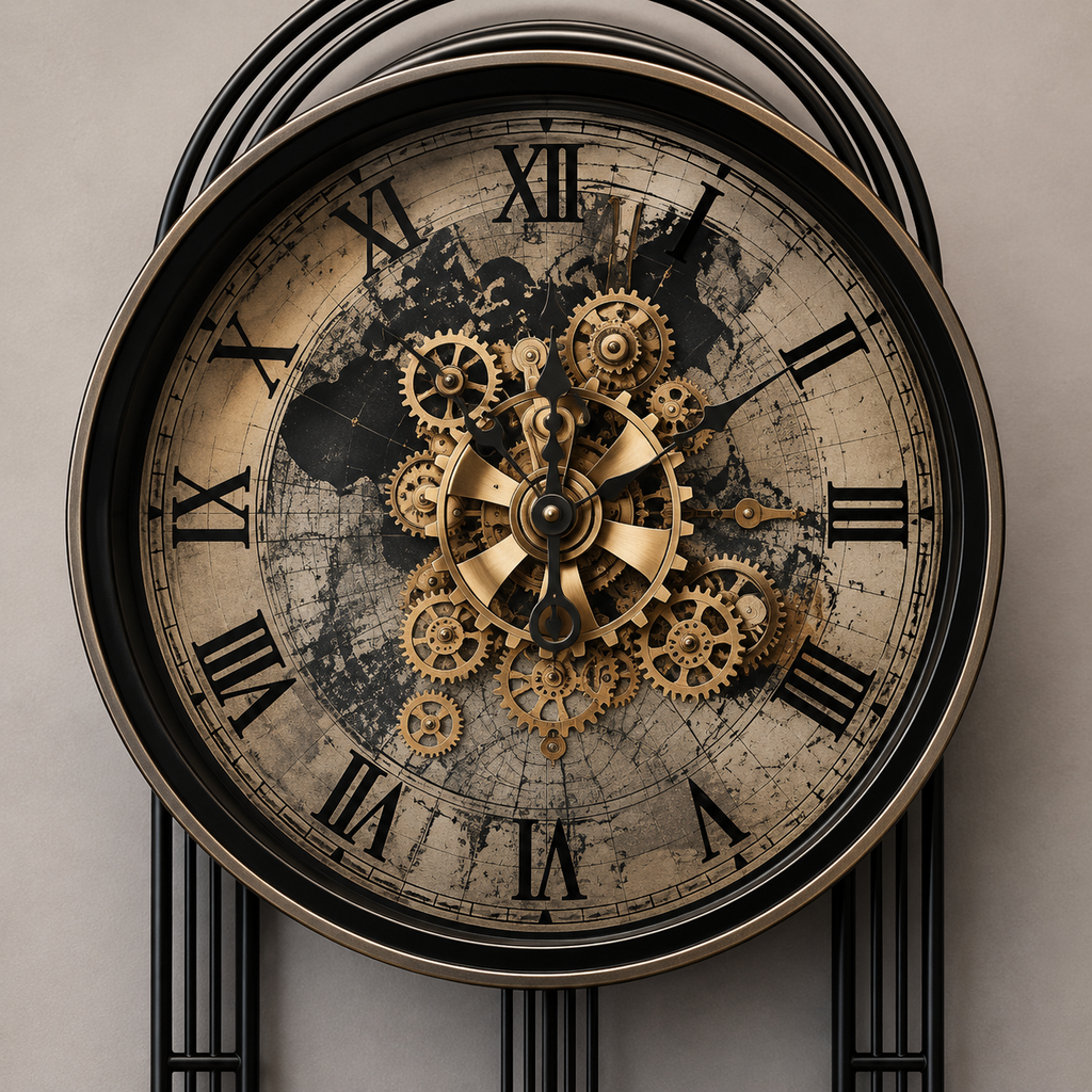 Classic Pendulum Gear Wall Clock
