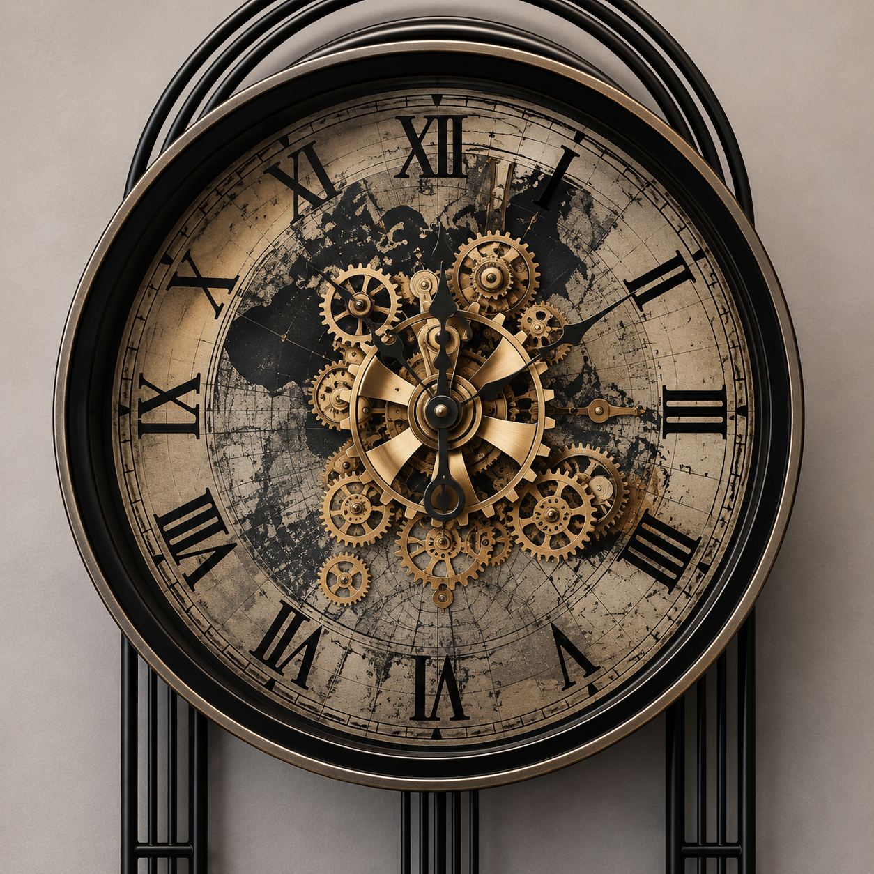 Classic Pendulum Gear Wall Clock