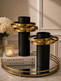 Black Gold Vase Set – طقم مزهريات مودرن فاخرة