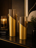 Golden Glass Vase Set – طقم مزهريات زجاجية فاخرة