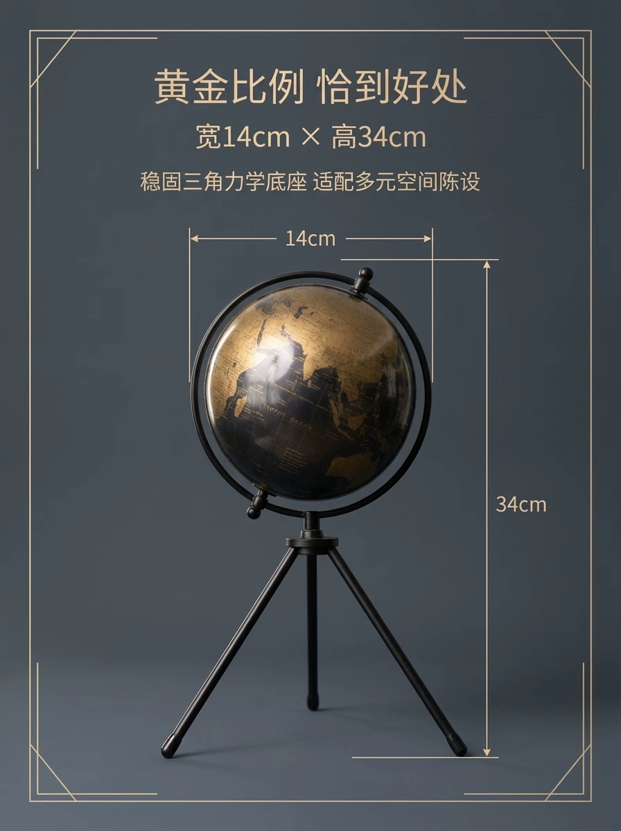 Globe Royale 34cm – Luxury Decorative Globe