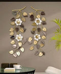 طقم ديكور حائط استانلس مودرن ٢ قطعة | Floral Metal Wall Decor Set
