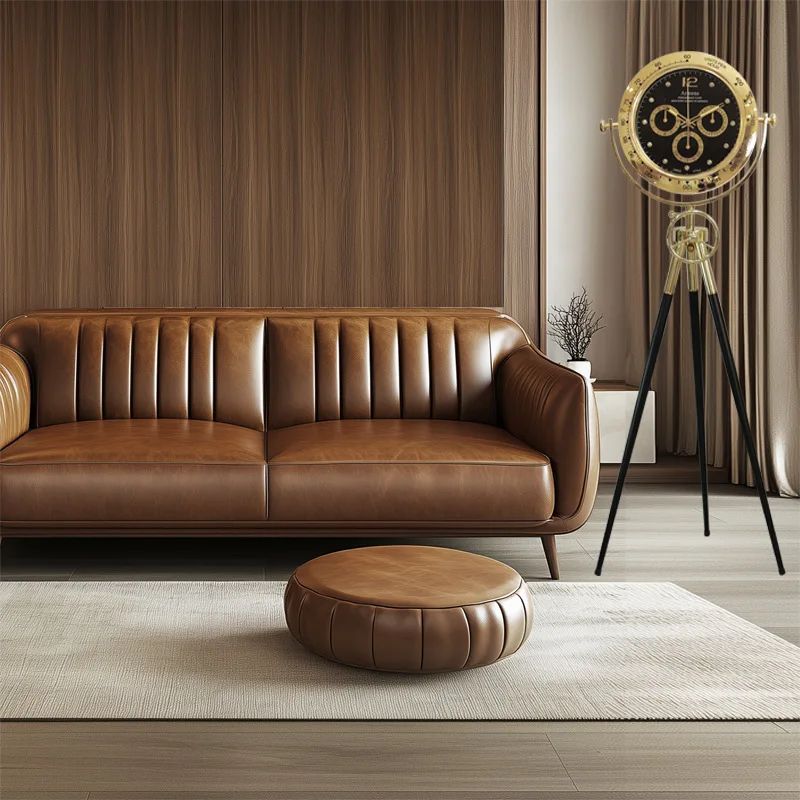 Royal Black Gold Tripod Clock – ساعة أرضية فاخرة ستاند