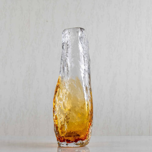 Amber Glass Vase Set – 3 Pieces