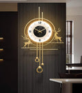 ساعة حائط مضيئة بتصميم الغزلان – 80×45 سم