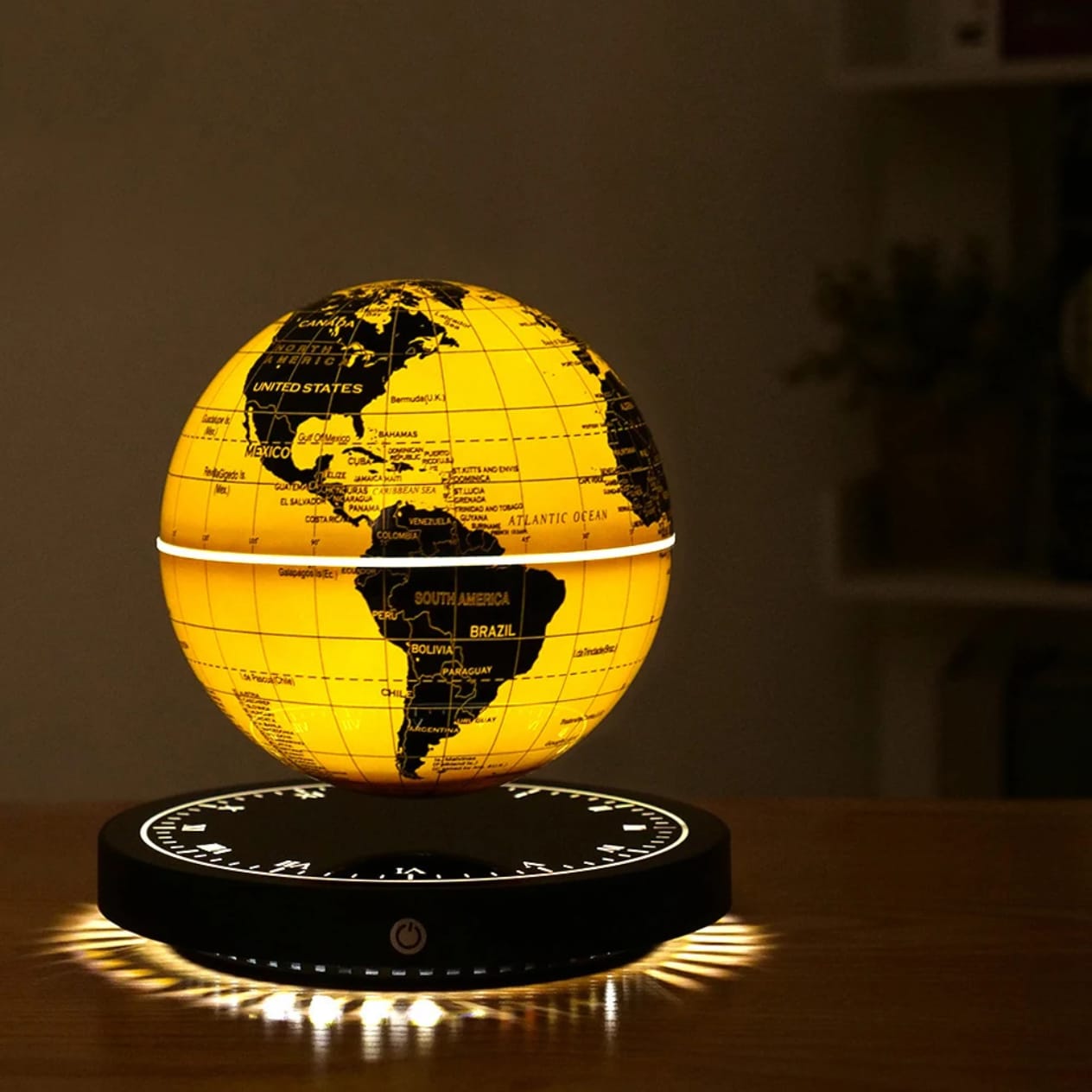 كرة أرضية مضيئة عائمة بالمغناطيس (Levitating Globe) – LED