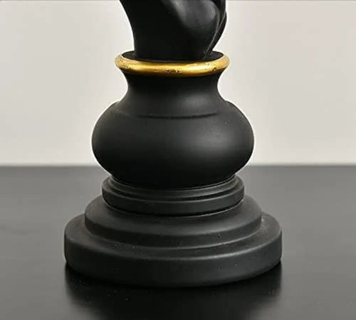 Decorative Chess Set – 3 Pieces Black & Gold