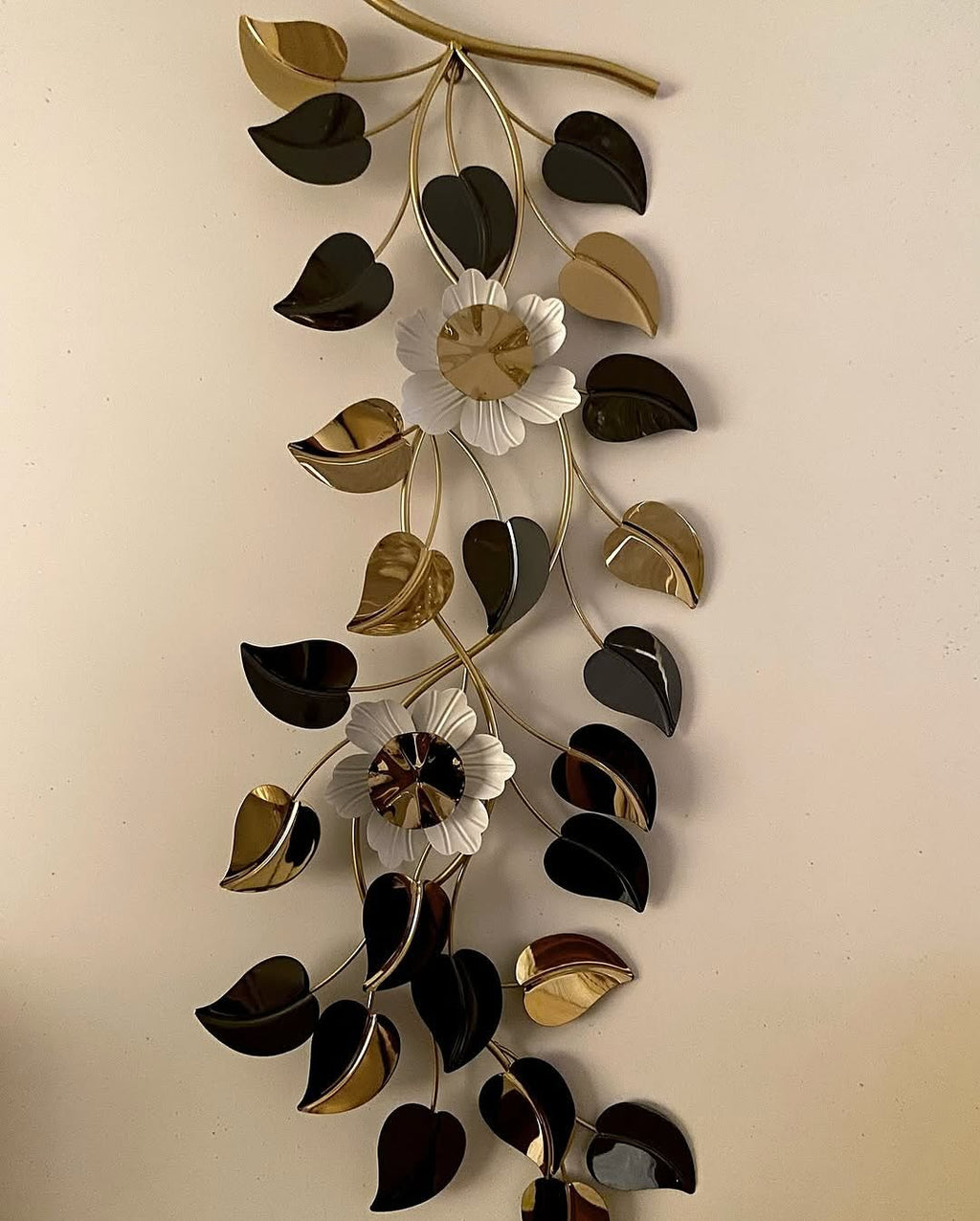 طقم ديكور حائط استانلس مودرن ٢ قطعة | Floral Metal Wall Decor Set