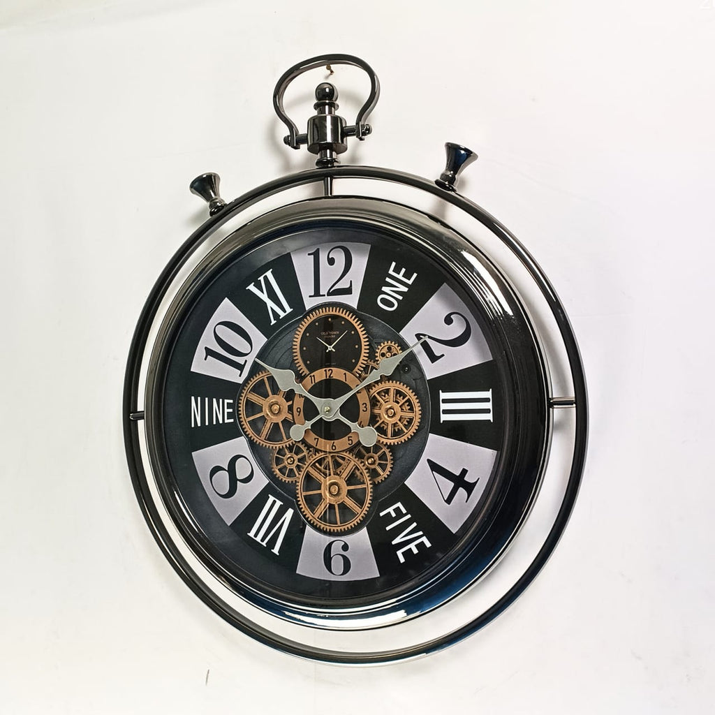 ساعة حائط ريترو بالتروس – Retro Gear Clock