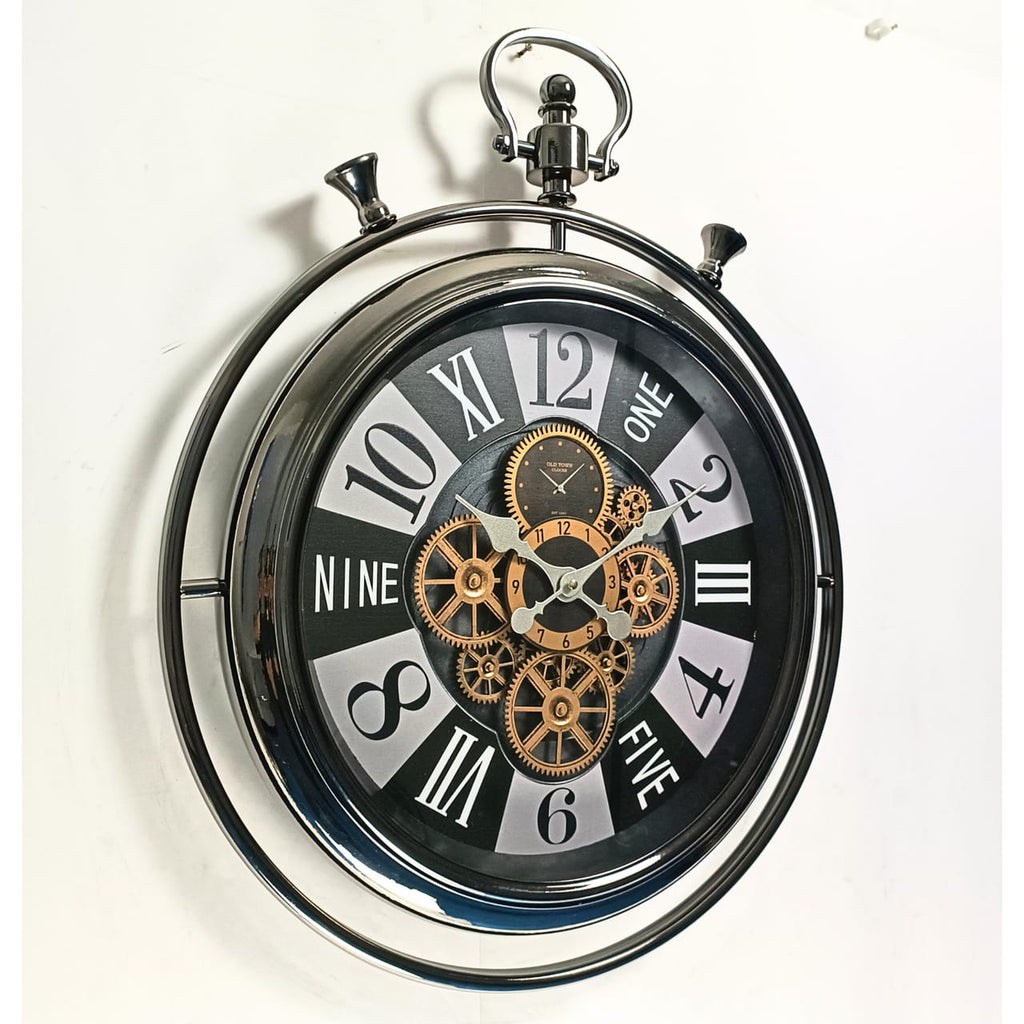 ساعة حائط ريترو بالتروس – Retro Gear Clock