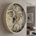 World Map Gear Clock – ساعة حائط بخريطة العالم وتروس كلاسيكية