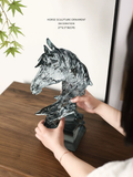 Crystal Horse Sculpture – تمثال حصان زجاجي فاخر