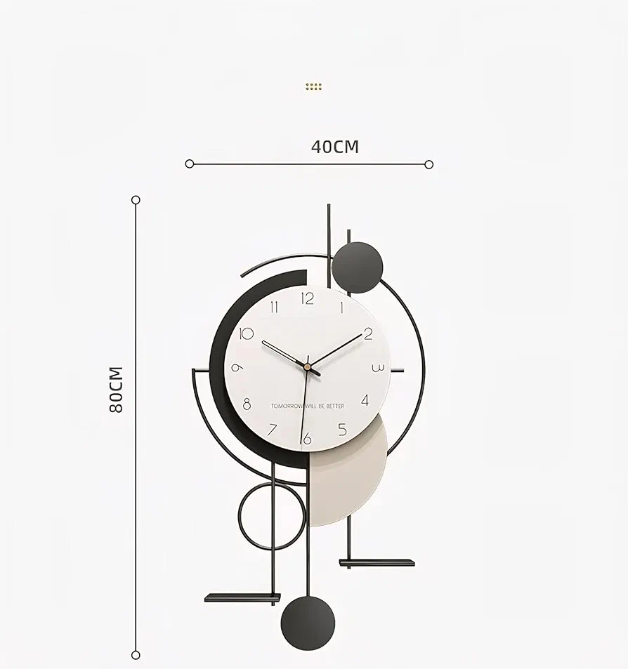 Modern Geometric Wall Clock – ساعة حائط مودرن بتصميم هندسي