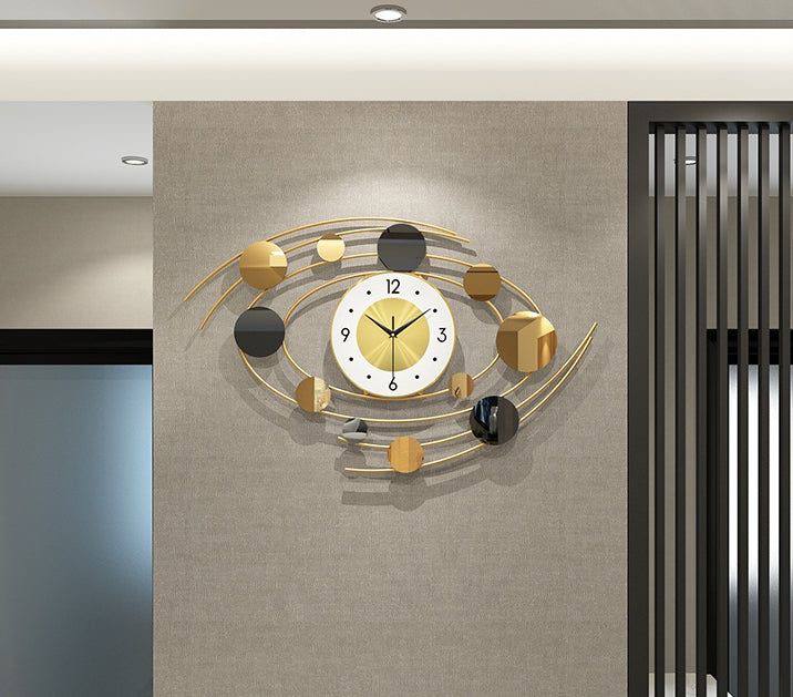 ساعة حائط مودرن ديكور معدنية بتصميم فاخر
