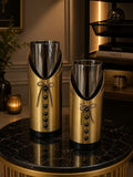 Royal Glass Vase Set – طقم مزهريات فاخرة بتفاصيل ذهبية