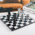 Luxury Glass Chess Set with Bear-Shaped Pieces – Black & Silver