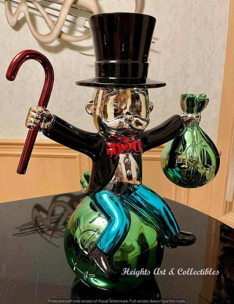 Rich Man Pop Art Sculpture – تمثال الرجل الثري العصري (طقم2قطعه)